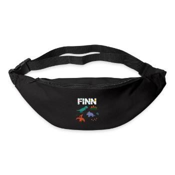FINN - Beautiful boy name with dinosaur - Bum bag - black - Front