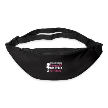 Merveilleux cadeau Thalasophile hippocampe - Sac banane - noir - Devant