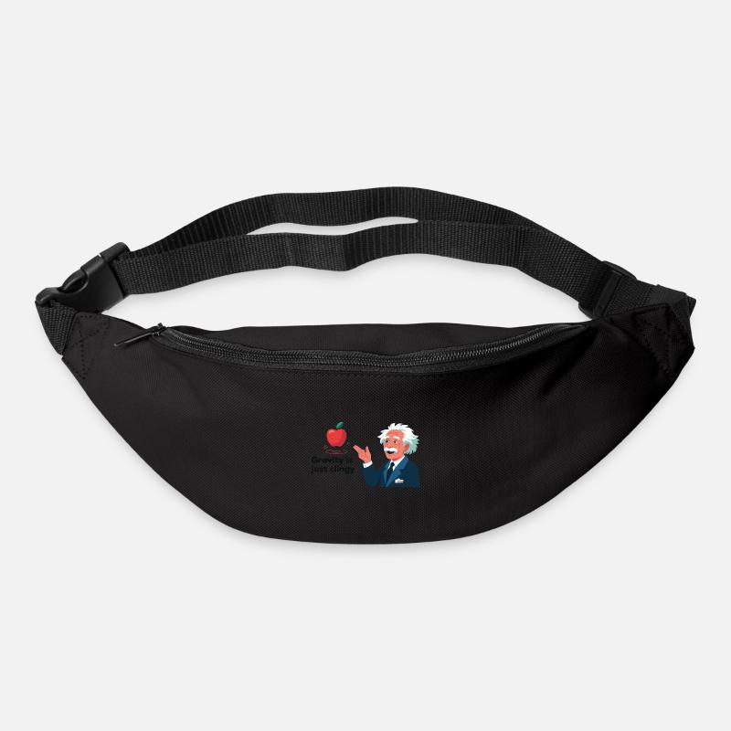 Lustiges Physik-Design – Gravity is just clingy - Gürteltasche - Schwarz