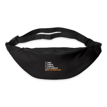 Hund Dackel - Gürteltasche - Schwarz - Vorne