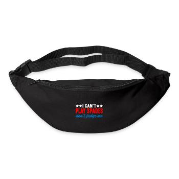 Je ne peux pas jouer à la pique, ne me juge pas 4 - Sac banane - noir - Devant