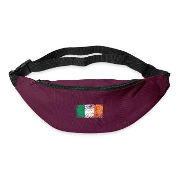 Drapeau de l’Irlande - Sac banane - bordeaux  - Devant