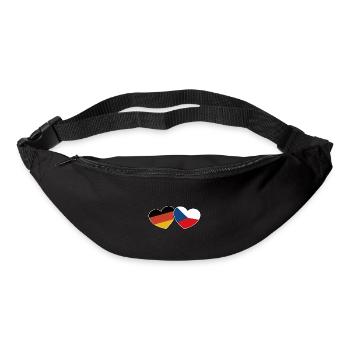 Deutsch Tschechische Freundschaft - Geschenk - Gürteltasche - Schwarz - Vorne