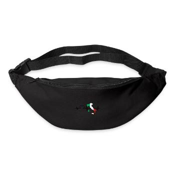 Italie Italien Italien Battement de cœur Italie - Sac banane - noir - Devant