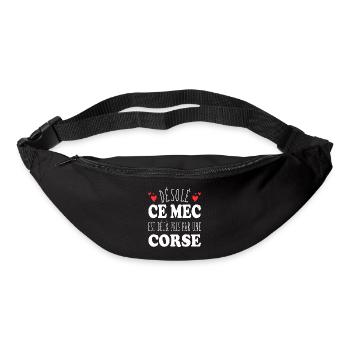 Mec Avec Corse Cadeau Couple Saint Valentin - Sac banane - noir - Devant