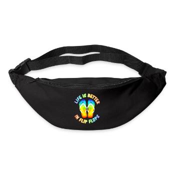 Life is better in flip flops - Gürteltasche - Schwarz - Vorne