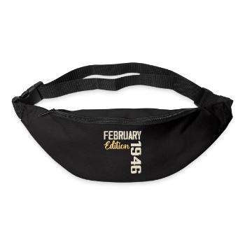 Februar 1946 Geburtstag Februar 1946 Retro - Gürteltasche - Schwarz - Vorne