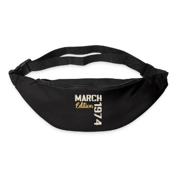 März 1974 Geburtstagsgeschenk März 1974 - Gürteltasche - Schwarz - Vorne