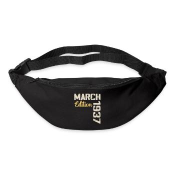 Mars 1937 Cadeau Anniversaire Mars 1937 - Sac banane - noir - Devant