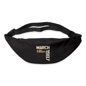März 1987 Geburtstagsgeschenk März 1987 - Gürteltasche - Schwarz - Vorne