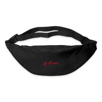 Je t'aime - Mon amour - Cadeau saint valentin. - Sac banane - noir - Devant