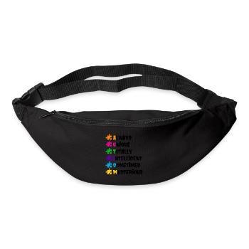 Sensibilisation à l'autisme - Sac banane - noir - Devant