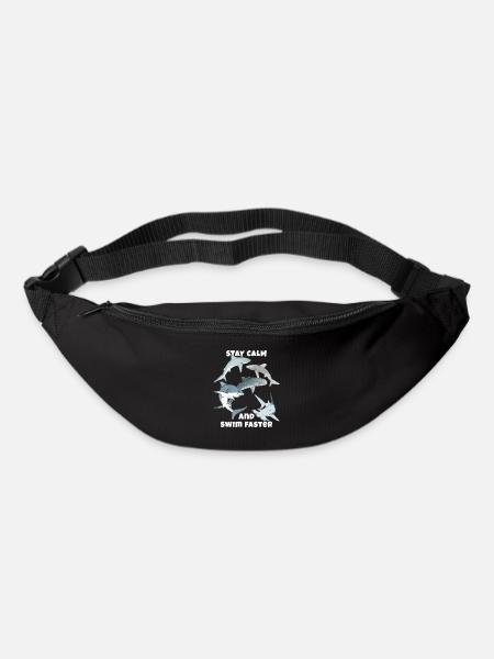 Bleib Ruhig und schwimme schneller - Gürteltasche - Schwarz