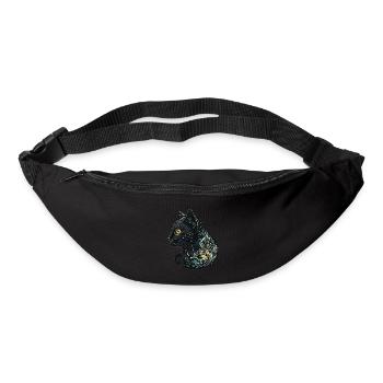Katzenkopf Schwarze Katze Bombay Happy Cat Katzen - Gürteltasche - Schwarz - Vorne