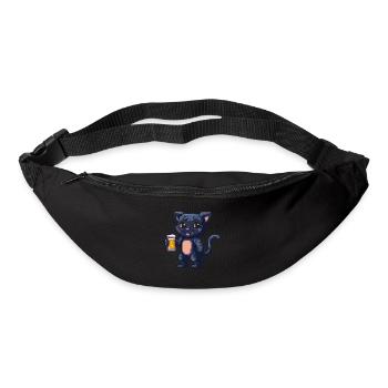 Bière Panther Pixel - Sac banane - noir - Devant