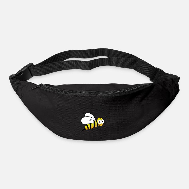 Fleißige Biene Imker Spruch - Gürteltasche - Schwarz