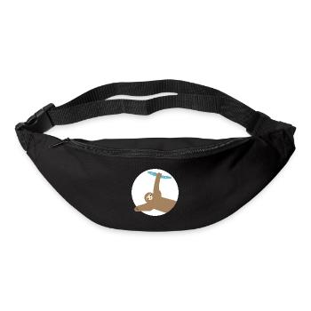 Lustiges Boulder Design mit einem Faultier - Gürteltasche - Schwarz - Vorne