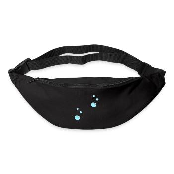 Les cercles de bulles de savon forment le motif de l’eau - Sac banane - noir - Devant