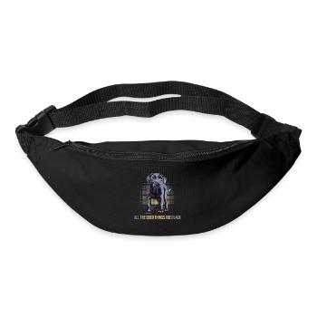 dog black labrador dog breeding black labrador - Bum bag - black - Front
