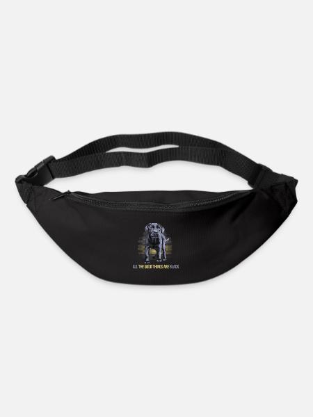 chien labrador noir chien élevage labrador noir - Sac banane - noir