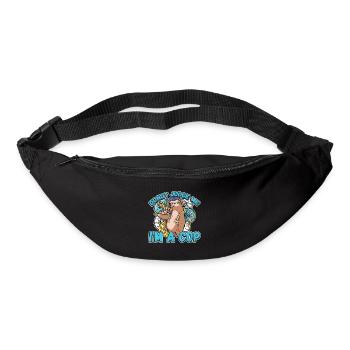Conception de la ligne bleue pour un agent de police - Sac banane - noir - Devant