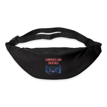 Campfires and Cocktails Camping Party Camper - Bum bag - black - Front
