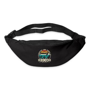 Janvier 2003. Cadeau d'anniversaire janvier 2003. - Sac banane - noir - Devant