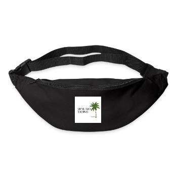 Tropical Minusio Ticino palm motif - Bum bag - black - Front