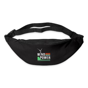 Wind turbine, wind energy, wind power - Bum bag - black - Front