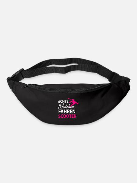 Stuntscooter Scooter Tretroller Damen Mädchen - Gürteltasche - Schwarz