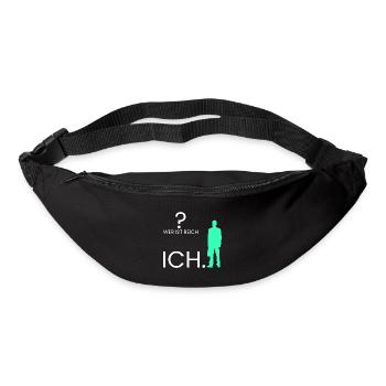 Wer ist reich? Ich. - Gürteltasche - Schwarz - Vorne