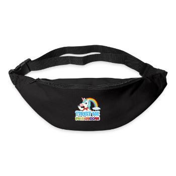 Lustiger Einhorn Spruch I Einhörner - Gürteltasche - Schwarz - Vorne