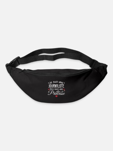 Je Suis Une Journaliste, Mais Aussi Une Princesse - Sac banane - noir