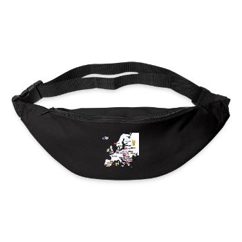 Chats Carte Nom des chats - Sac banane - noir - Devant