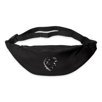 Valentinstag Herz Liebe Liebesbeweis Gefühle - Gürteltasche - Schwarz - Vorne