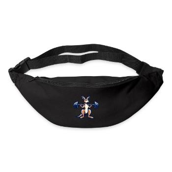 Känguruh Barbell Hantel Gym Fitness Workout - Gürteltasche - Schwarz - Vorne