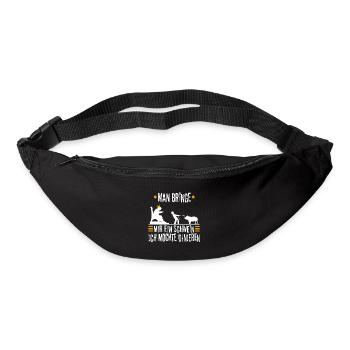Man bringe mir ein Schwein, ich möchte dinieren. - Gürteltasche - Schwarz - Vorne