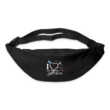 LBGT Flag Gay Pride J’aime ma petite amie trans - Sac banane - noir - Devant