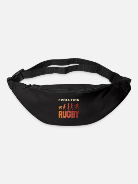 Rugby Ball Sport Player Retro Evolution Rugby Team - Bum bag - black