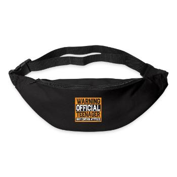 Warning Official Teenager, May Contain Attitude 7 - Bum bag - black - Front