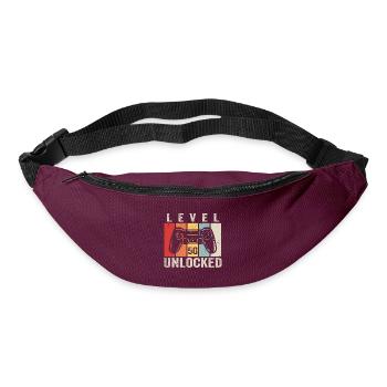 Level 50 Unlocked 50 Jahre Geburtstag Geschenk - Gürteltasche - Burgunderrot - Vorne
