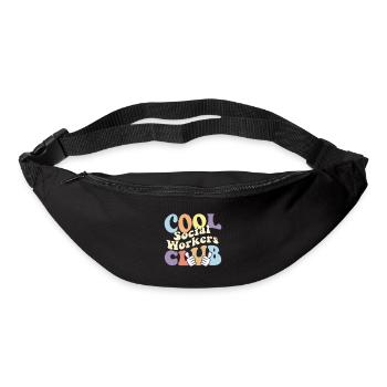 Cool Social Worker Club Advocate Support Empower - Bum bag - black - Front