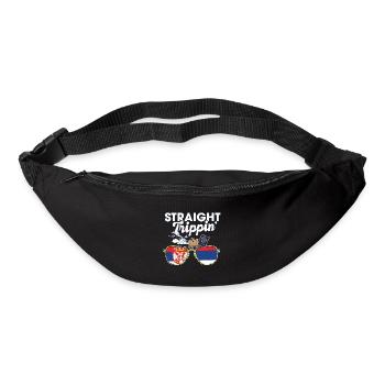 Straight Trippin' Serbia Voyage de vacances - Sac banane - noir - Devant