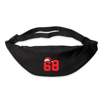 68 Zahl Weihnachten - Gürteltasche - Schwarz - Vorne