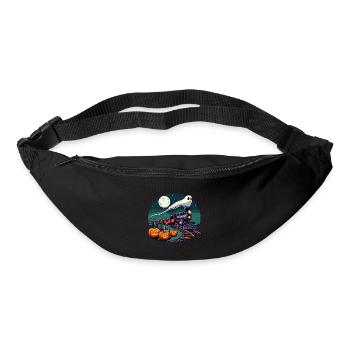 Halloween Ghost Locomotive Railway Pumpkin Funny - Bum bag - black - Front