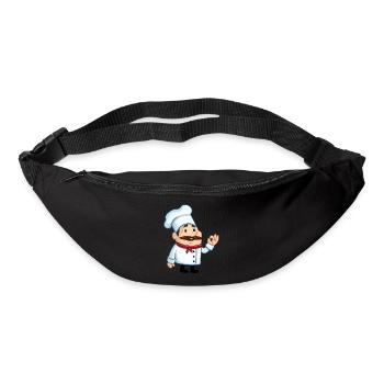 koch chef baker baecker kitchen kueche1 - Gürteltasche - Schwarz - Vorne