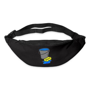 cleaning cleaning cleaning woman broom wischmop32 - Bum bag - black - Front