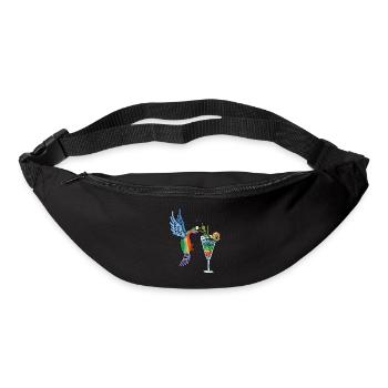 Hummingbird and cocktail - Bum bag - black - Front