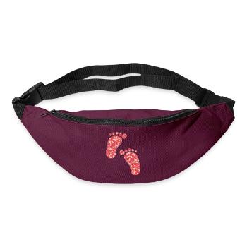 pieds liberty rouge - Sac banane - bordeaux  - Devant