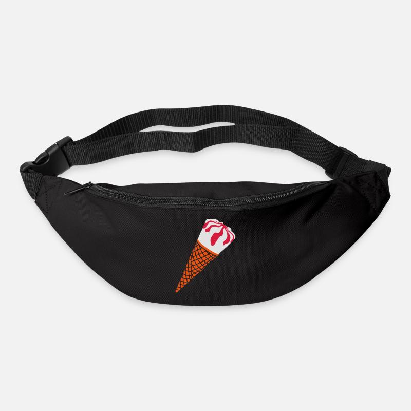 Eis _und_ Kirsche_g1 - Gürteltasche - Schwarz